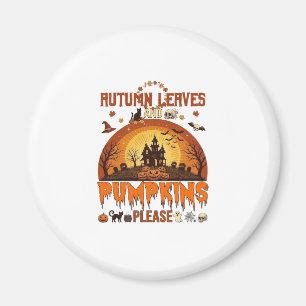 Herbstlaub Kürbisse Bitte Halloween Verhextes Zuha Magnet