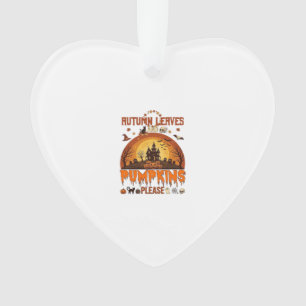 Herbstlaub Kürbisse Bitte Halloween Verhextes Zuha Ornament