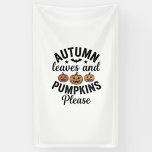 Herbstlaub-Kürbisse Bitte Vintage-Halloween-De Banner