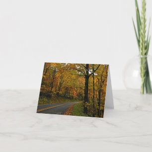 Herbstlaub-Land-Straßen-Anmerkungs-Karte Karte