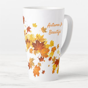 Herbstlaub Latte Tasse