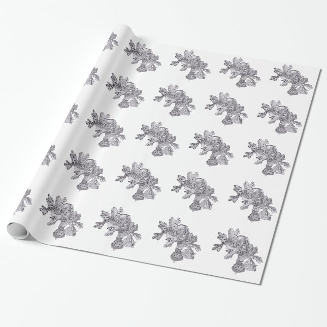 Herbstlaub mit Eicheln Geschenkpapier (Ungerollt)