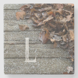 Herbstlaub mit Schnee iPhone / iPad Gehäuse Steinuntersetzer