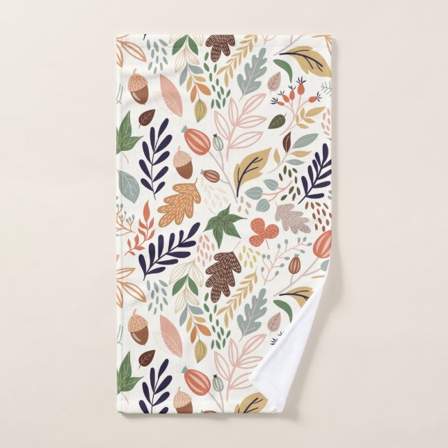 Herbstlaub Muster Handtuch (Handtuch)