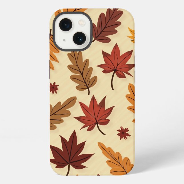 Herbstlaub-Muster iPhone 13 Hülle (Rückseite)