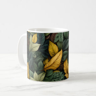 Herbstlaub Muster Kaffeetasse