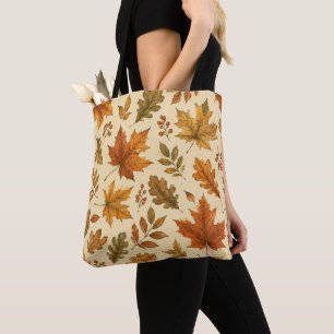 Herbstlaub-Muster   Wasserfarben Herbstlaub  Tasche
