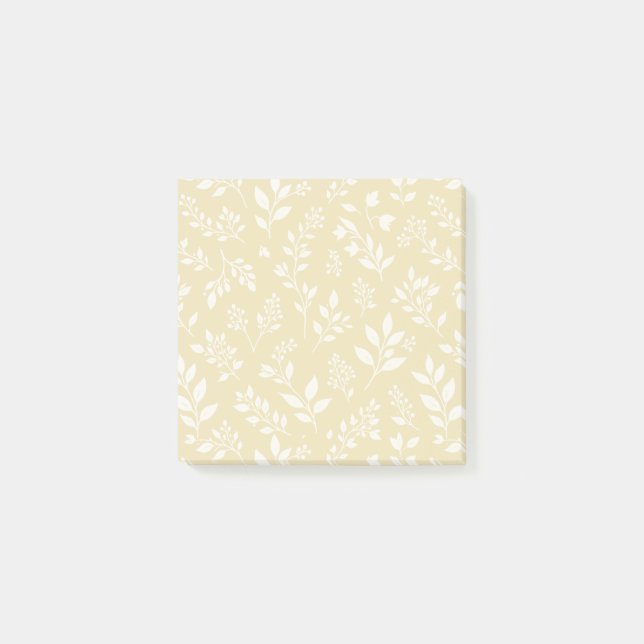 Herbstlaub Neutral - Golden Weizen Post-it Klebezettel (Vorderseite)