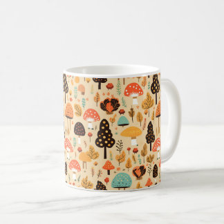 Herbstlaub Pilze und Pumpkin Kaffee Tasse