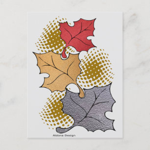 Herbstlaub Postkarte
