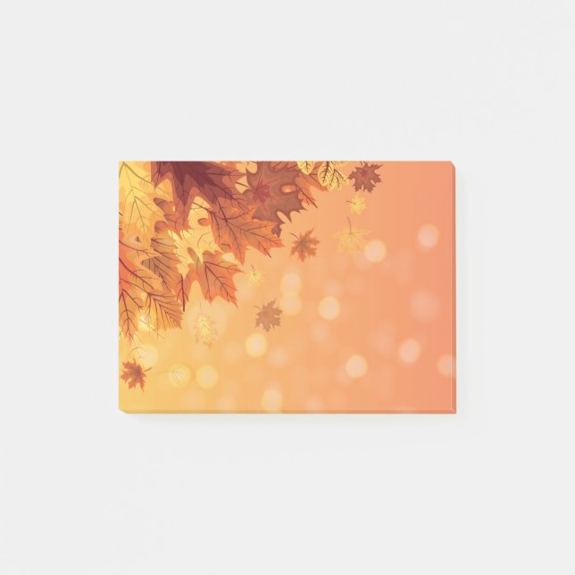 Herbstlaub Postnotizen Post-it Klebezettel (Vorderseite)