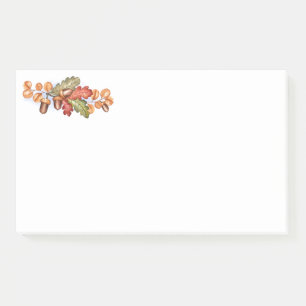 Herbstlaub Postnotizen Post-it Klebezettel