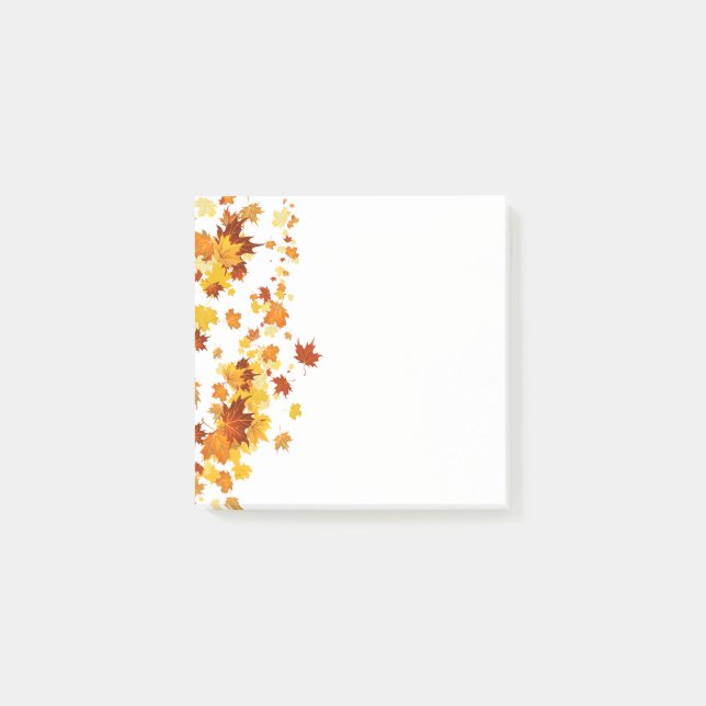 Herbstlaub Postnotizen Post-it Klebezettel (Vorderseite)