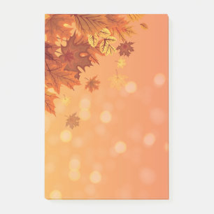 Herbstlaub Postnotizen Post-it Klebezettel
