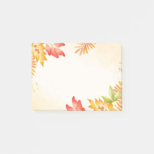Herbstlaub Postnotizen Post-it Klebezettel