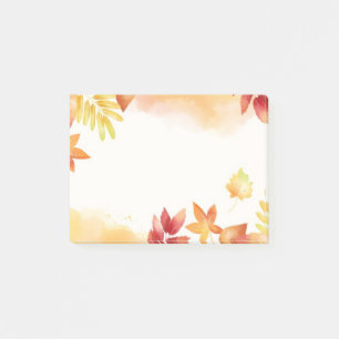 Herbstlaub Postnotizen Post-it Klebezettel