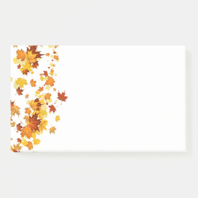 Herbstlaub Postnotizen Post-it Klebezettel (Vorderseite)