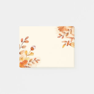 Herbstlaub Postnotizen Post-it Klebezettel