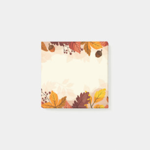 Herbstlaub Postnotizen Post-it Klebezettel