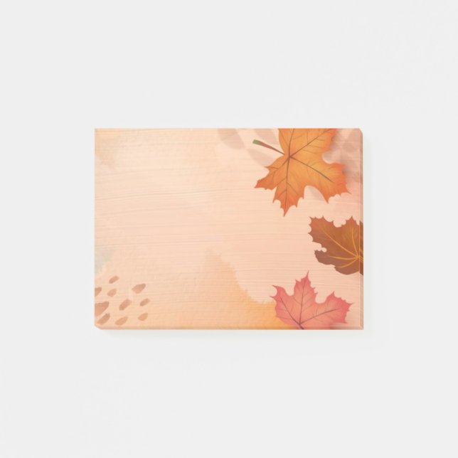 Herbstlaub Postnotizen Post-it Klebezettel (Vorderseite)