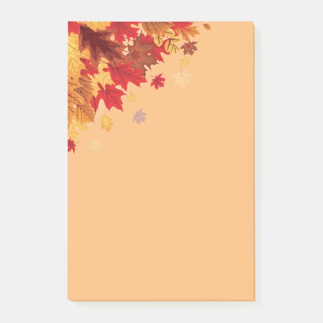Herbstlaub Postnotizen Post-it Klebezettel (Vorderseite)