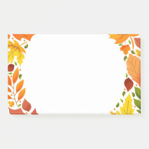 Herbstlaub Postnotizen Post-it Klebezettel