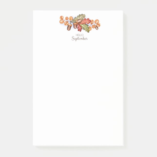 Herbstlaub Postnotizen Post-it Klebezettel (Vorderseite)