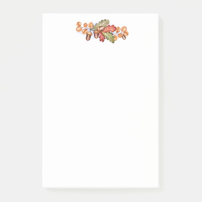 Herbstlaub Postnotizen Post-it Klebezettel (Vorderseite)