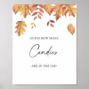 Herbstlaub - Rate, wie viele Süßigkeiten Poster