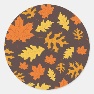 Herbstlaub Runder Aufkleber
