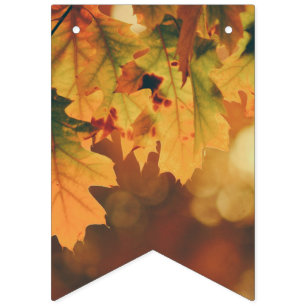 Herbstlaub-Rustikale-Partybanner-Flaggen Wimpelkette