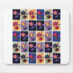 Herbstlaub Rustikale Patchwork-Quilt-Collage Mousepad
