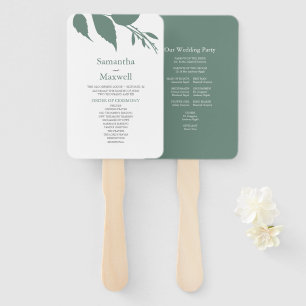 Herbstlaub sage Green Wedding Fächer