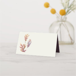 Herbstlaub schlichter eleganter Erntedank Platzkarte