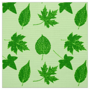Herbstlaub - smaragdgrün und limettengrün stoff