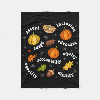 Herbstlaub Sped Teacher Pumpkin Sonderaktion Bildu Fleecedecke