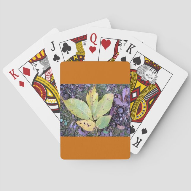 Herbstlaub spielen Karten Spielkarten (Rückseite)