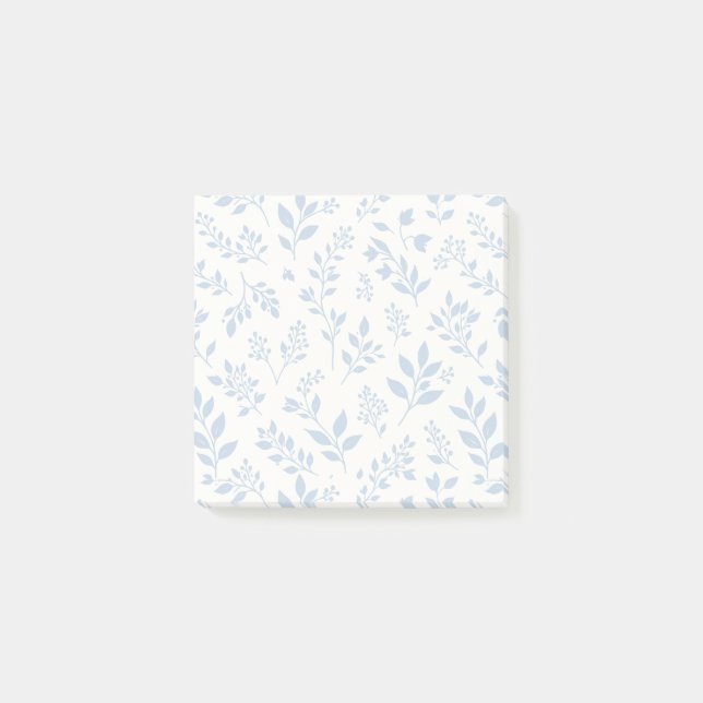 Herbstlaub Staubblau - Neutral Post-it Klebezettel (Vorderseite)
