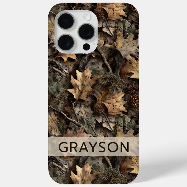 Herbstlaub-Tarnung Personalisiert Case-Mate iPhone Hülle (Rückseite)