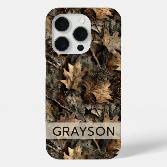Herbstlaub-Tarnung Personalisiert Case-Mate iPhone Hülle (Rückseite)