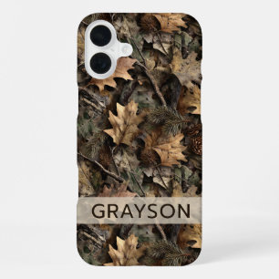 Herbstlaub-Tarnung Personalisiert iPhone 16 Plus Hülle