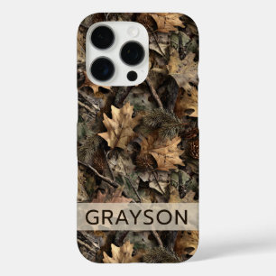 Herbstlaub-Tarnung Personalisiert iPhone 16 Pro Hülle