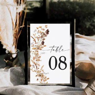 Herbstlaub Thanksgiving-Dinner-Tischkarte Tischnummer