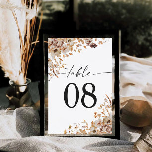 Herbstlaub Thanksgiving-Dinner-Tischkarte Tischnummer