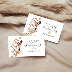 Herbstlaub Thanksgiving-Einlagekarte Begleitkarte