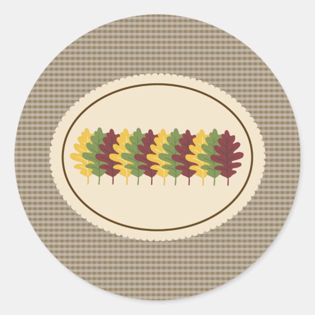 Herbstlaub Umschlag Aufkleber Stickers (Vorderseite)