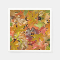 Herbstlaub und Akkorne
