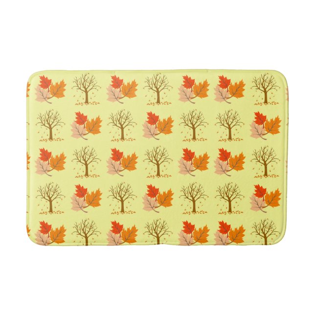 Herbstlaub und Bäume Badematte (Vorderseite)