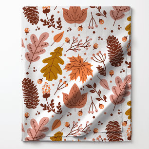 Herbstlaub und Beerenmuster Stoff