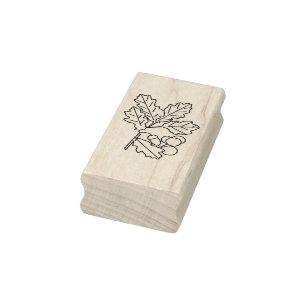 Herbstlaub und Kunstgalerie Briefmarke Gummistempel